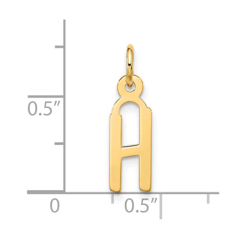 10k Large Slanted Block Initial H Charm