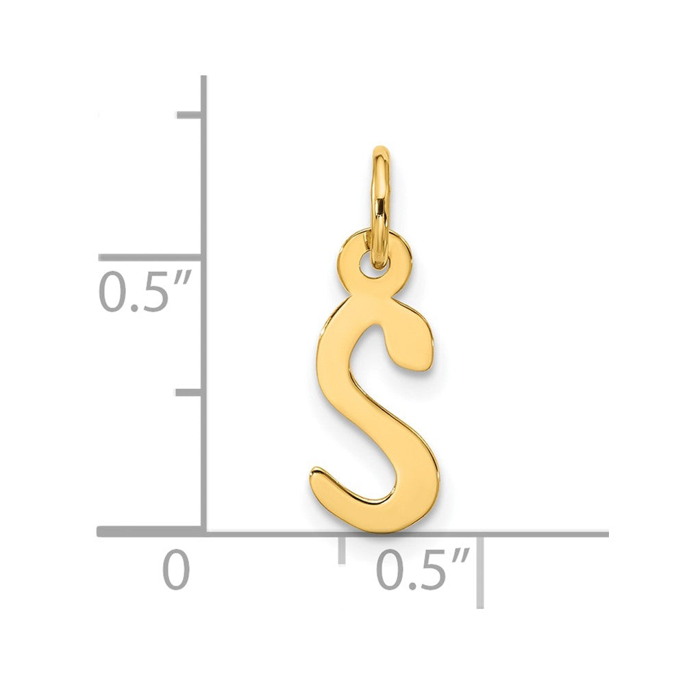 10k Large Slanted Block Initial S Charm