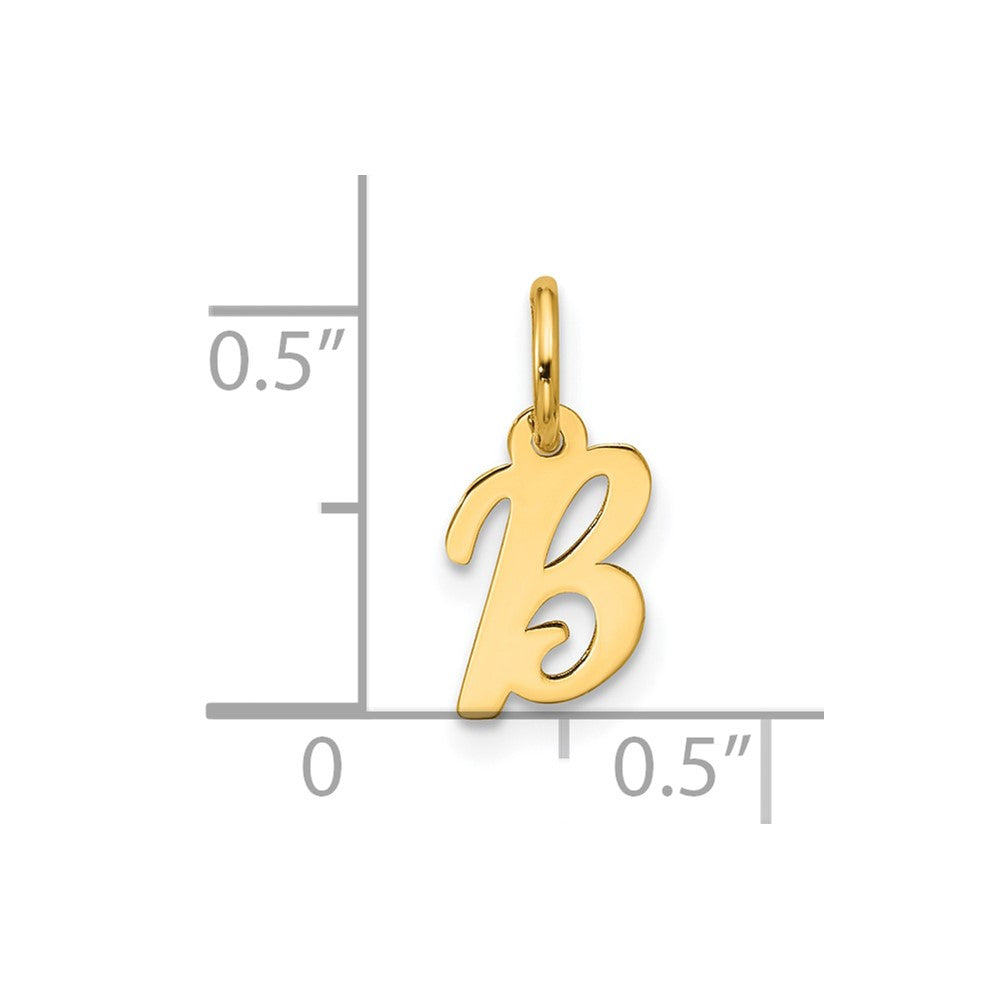 10k Small Script Initial B Charm