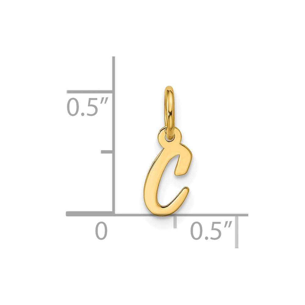 10k Small Script Initial C Charm