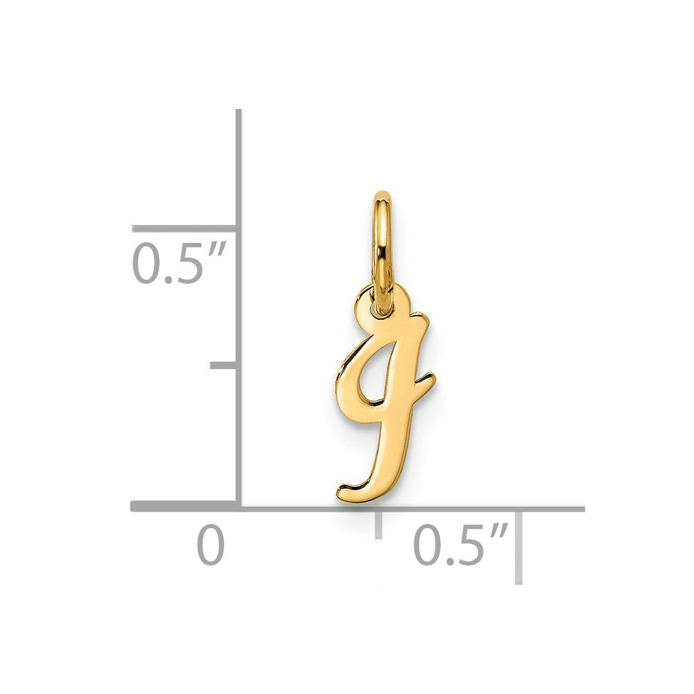10k Small Script Initial I Charm