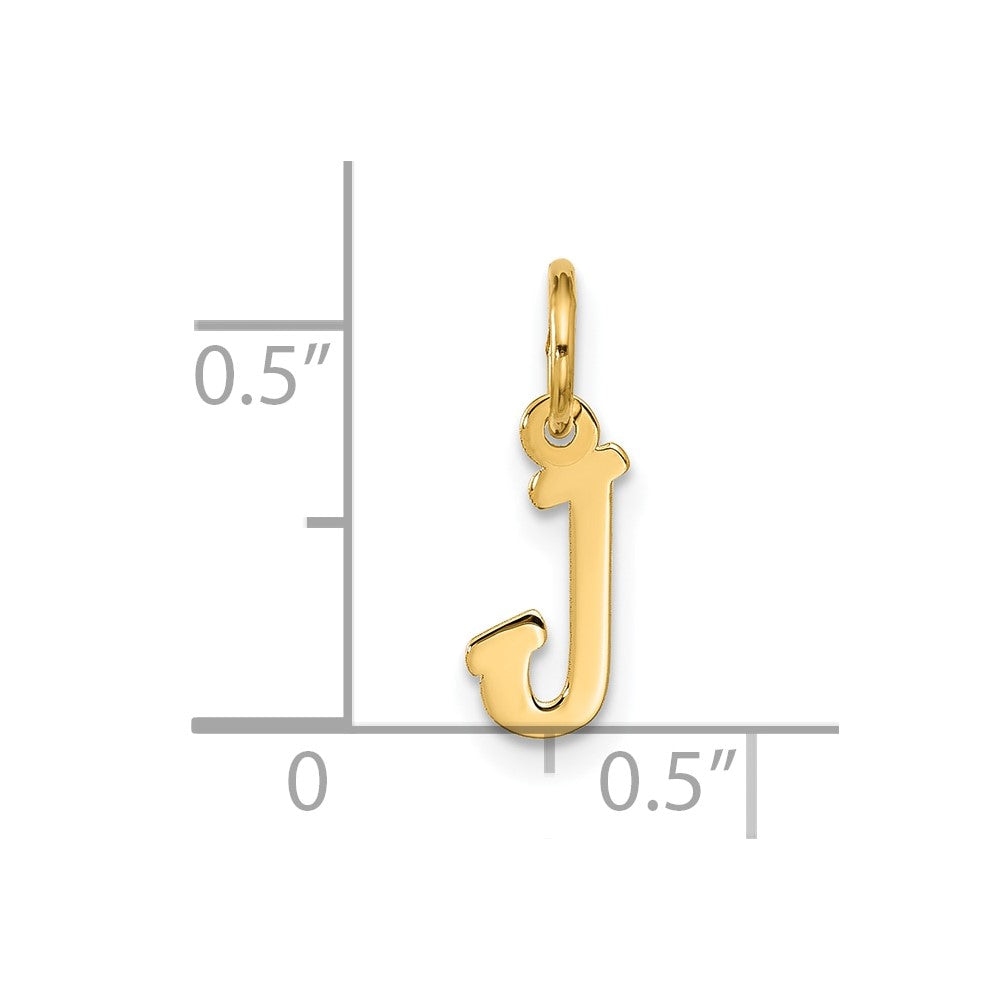10k Small Script Initial J Charm