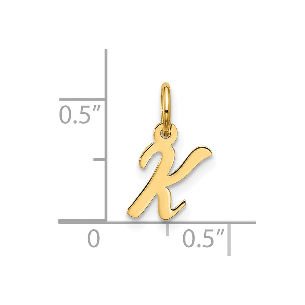 10k Small Script Initial K Charm