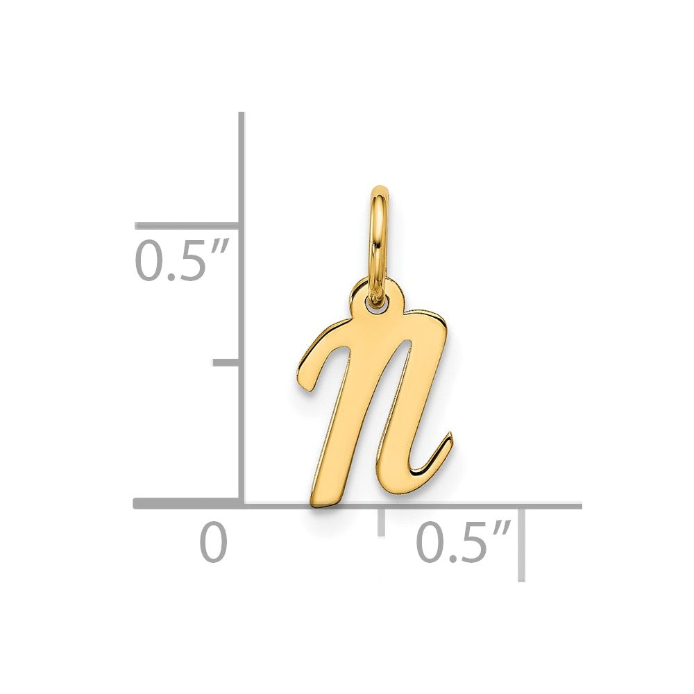 10k Small Script Initial N Charm