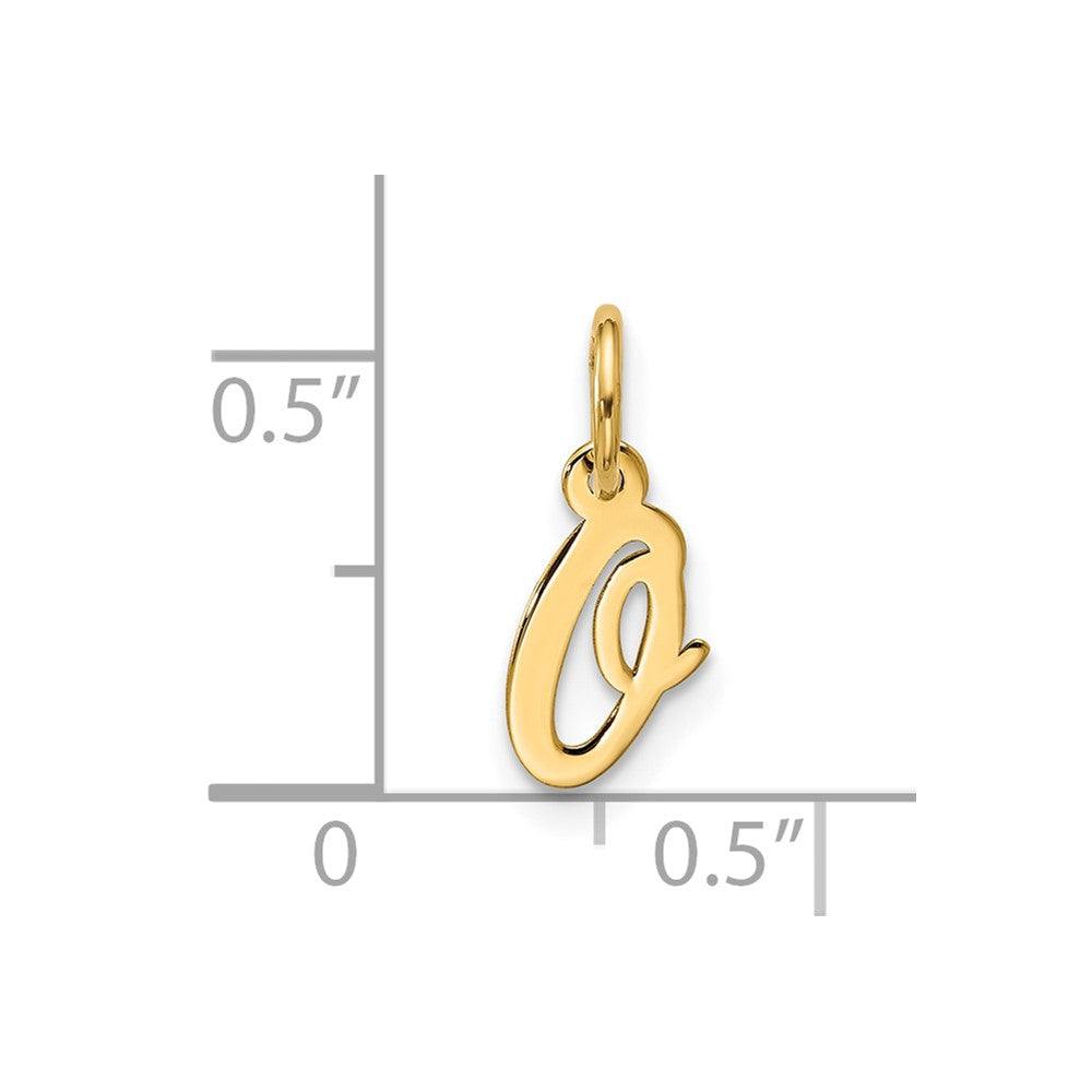 10k Small Script Initial O Charm