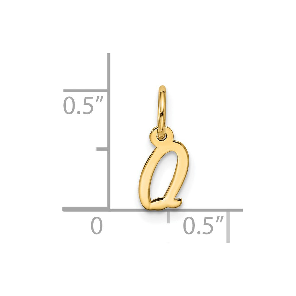 10k Small Script Initial Q Charm