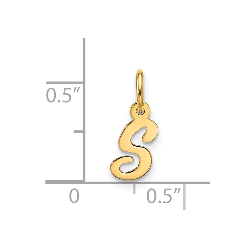 10k Small Script Initial S Charm