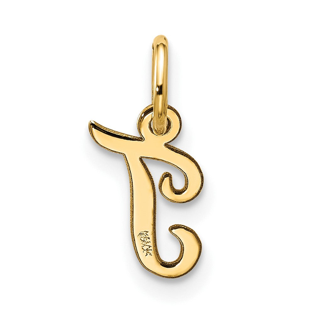 10k Small Script Initial T Charm