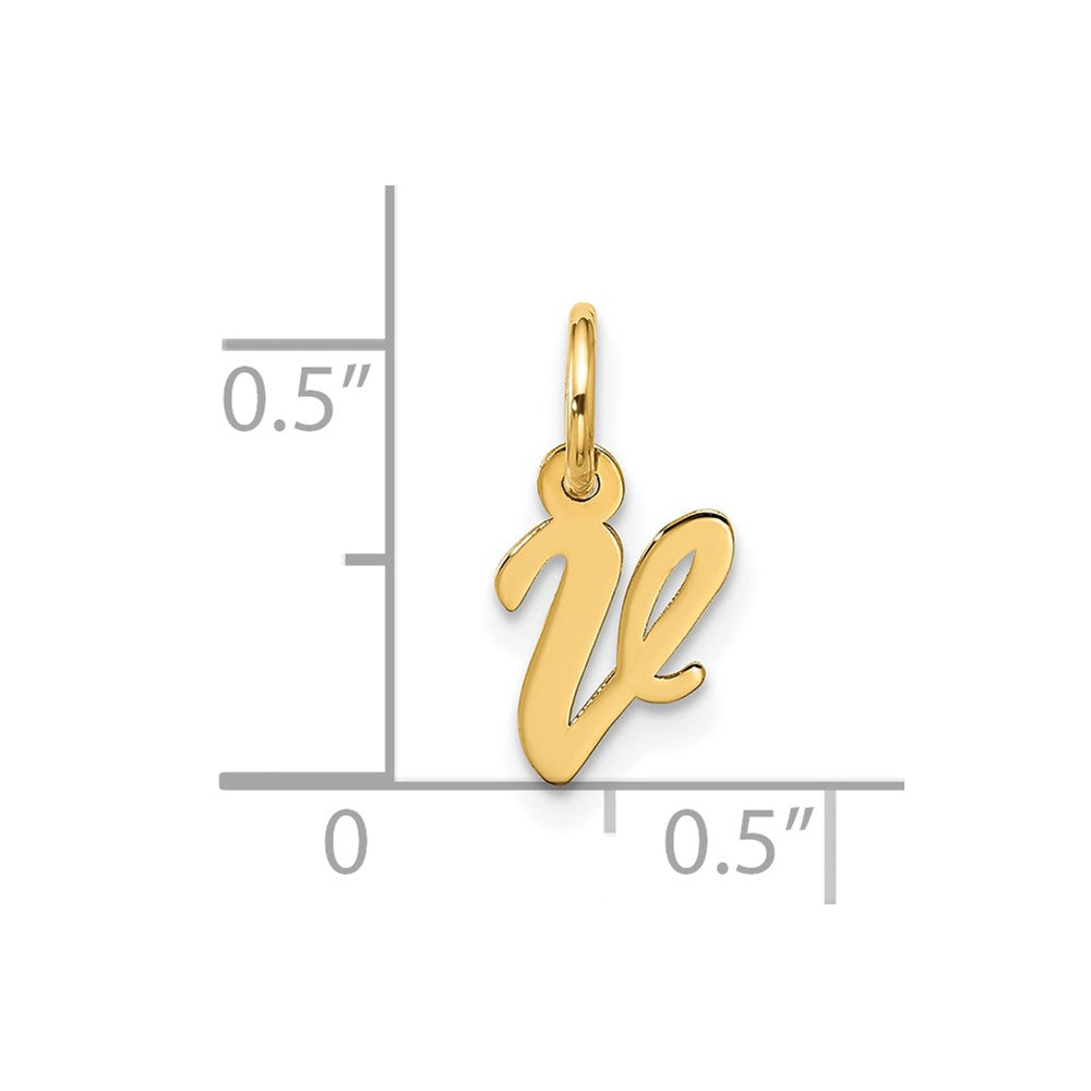 10k Small Script Initial V Charm