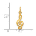 10k Small Treble Clef Charm