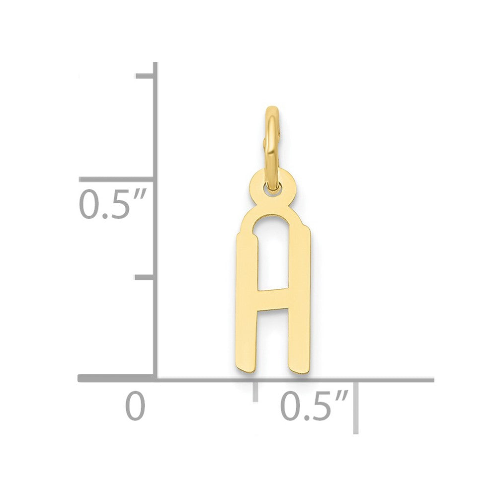 10k Small Slanted Block Initial H Charm