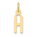 10k Small Slanted Block Initial H Charm