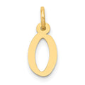 10k Small Slanted Block Initial O Charm