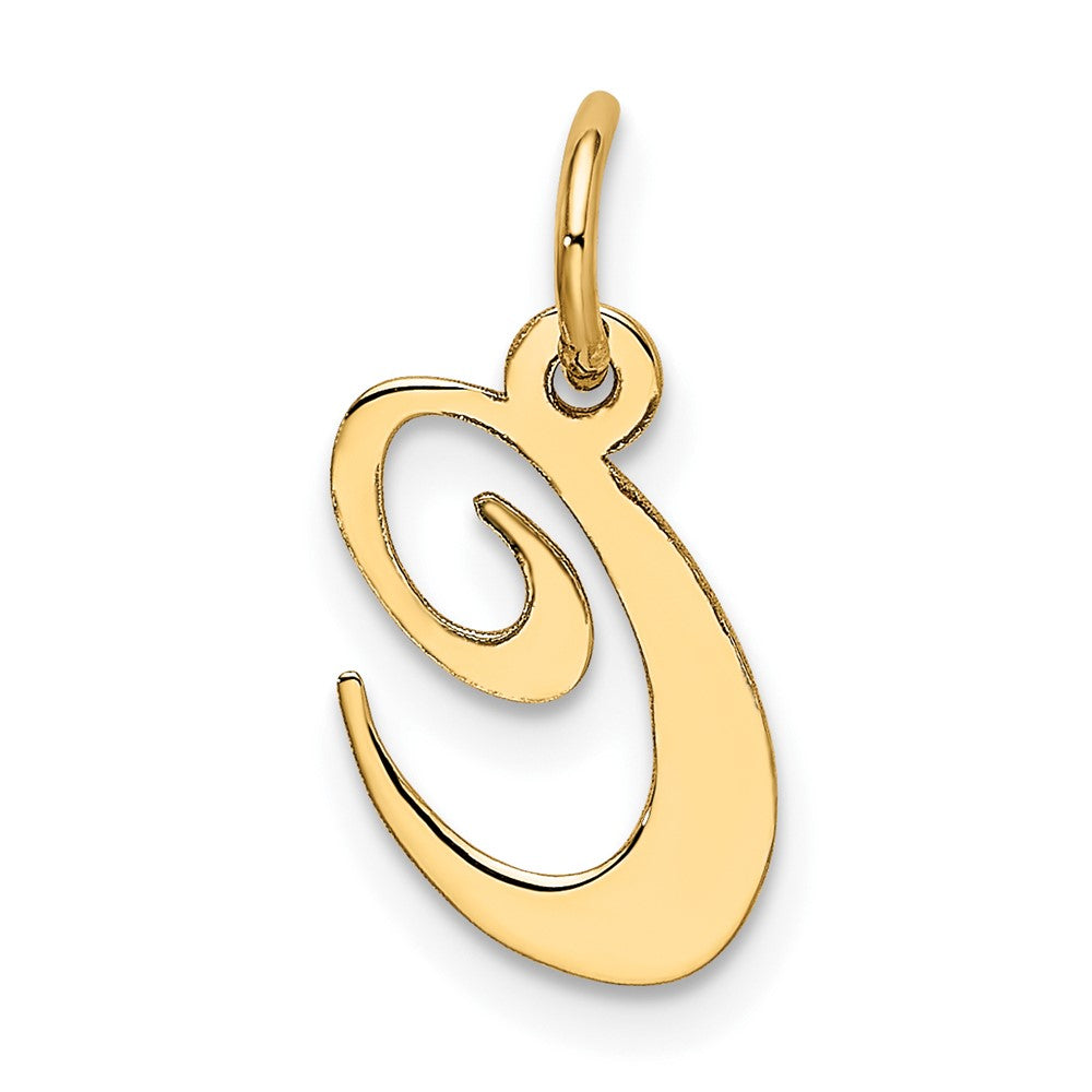 10K Medium Fancy Script Initial C Charm