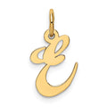10K Medium Fancy Script Initial E Charm