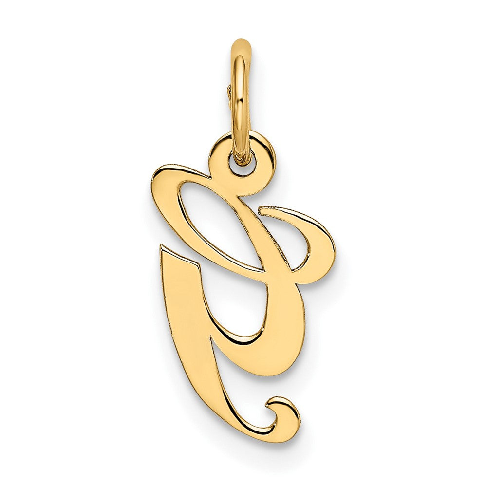 10K Medium Fancy Script Initial G Charm