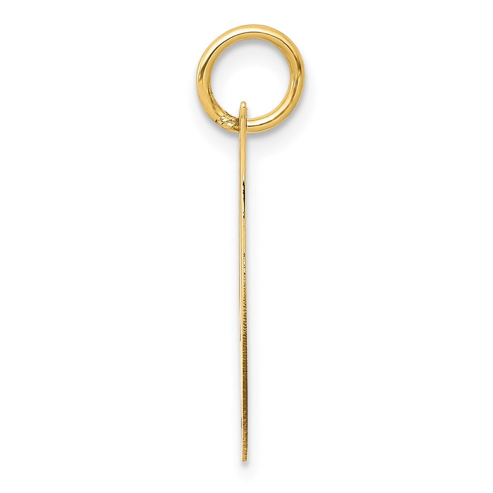 10K Medium Fancy Script Initial I Charm