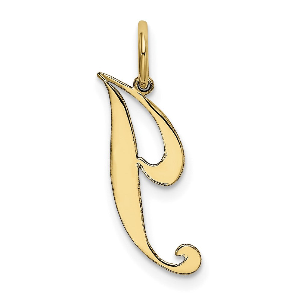 10K Medium Fancy Script Initial J Charm