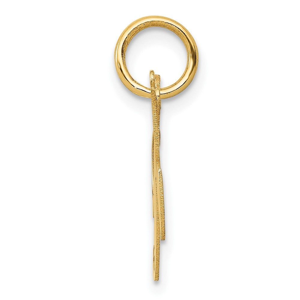 10K Medium Fancy Script Initial K Charm