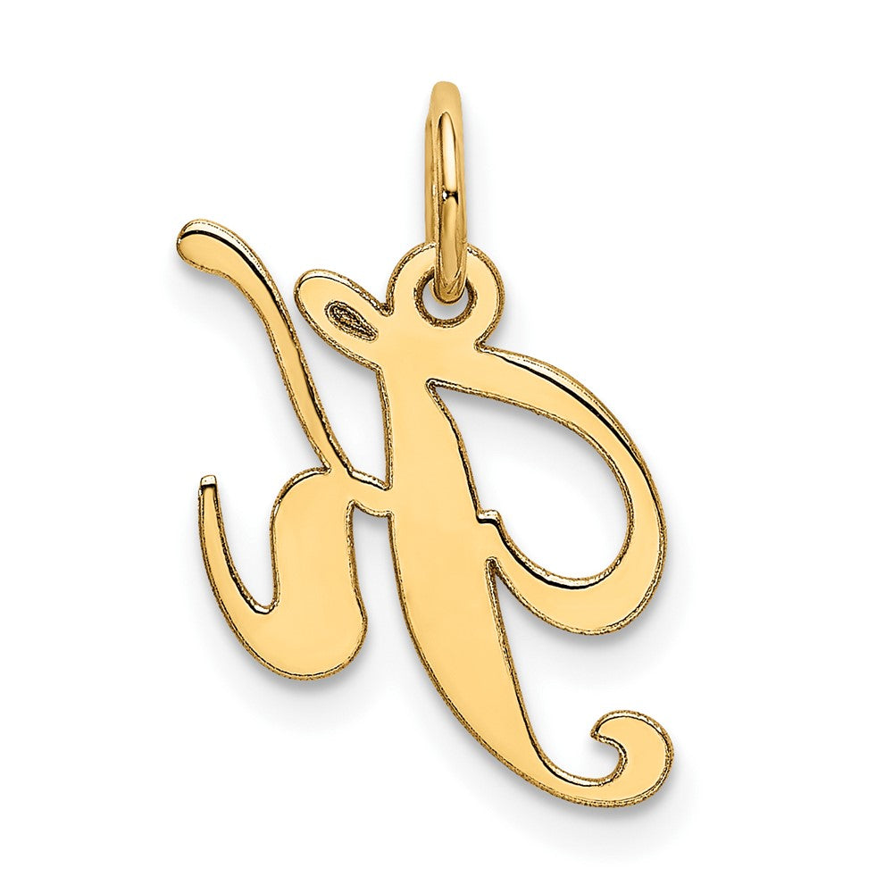 10K Medium Fancy Script Initial K Charm