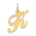 10K Medium Fancy Script Initial K Charm