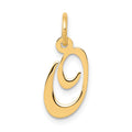 10K Medium Fancy Script Initial O Charm