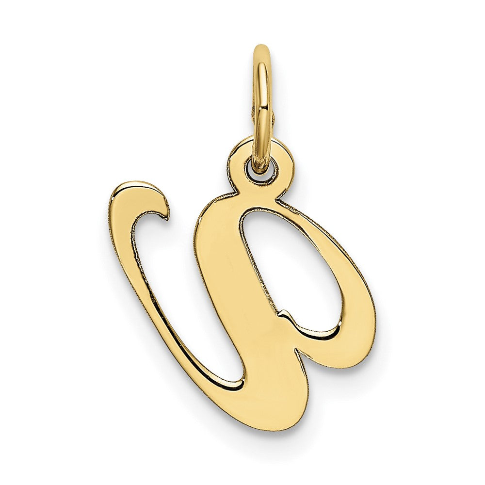 10K Medium Fancy Script Initial V Charm