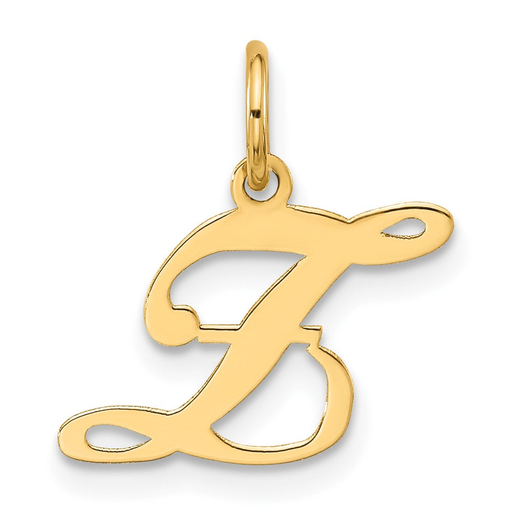 10K Medium Fancy Script Initial Z Charm