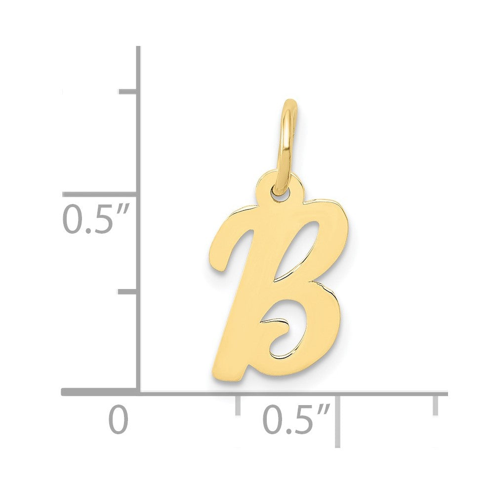 10k Small Script Initial B Charm