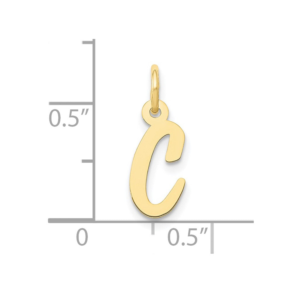 10k Small Script Initial C Charm