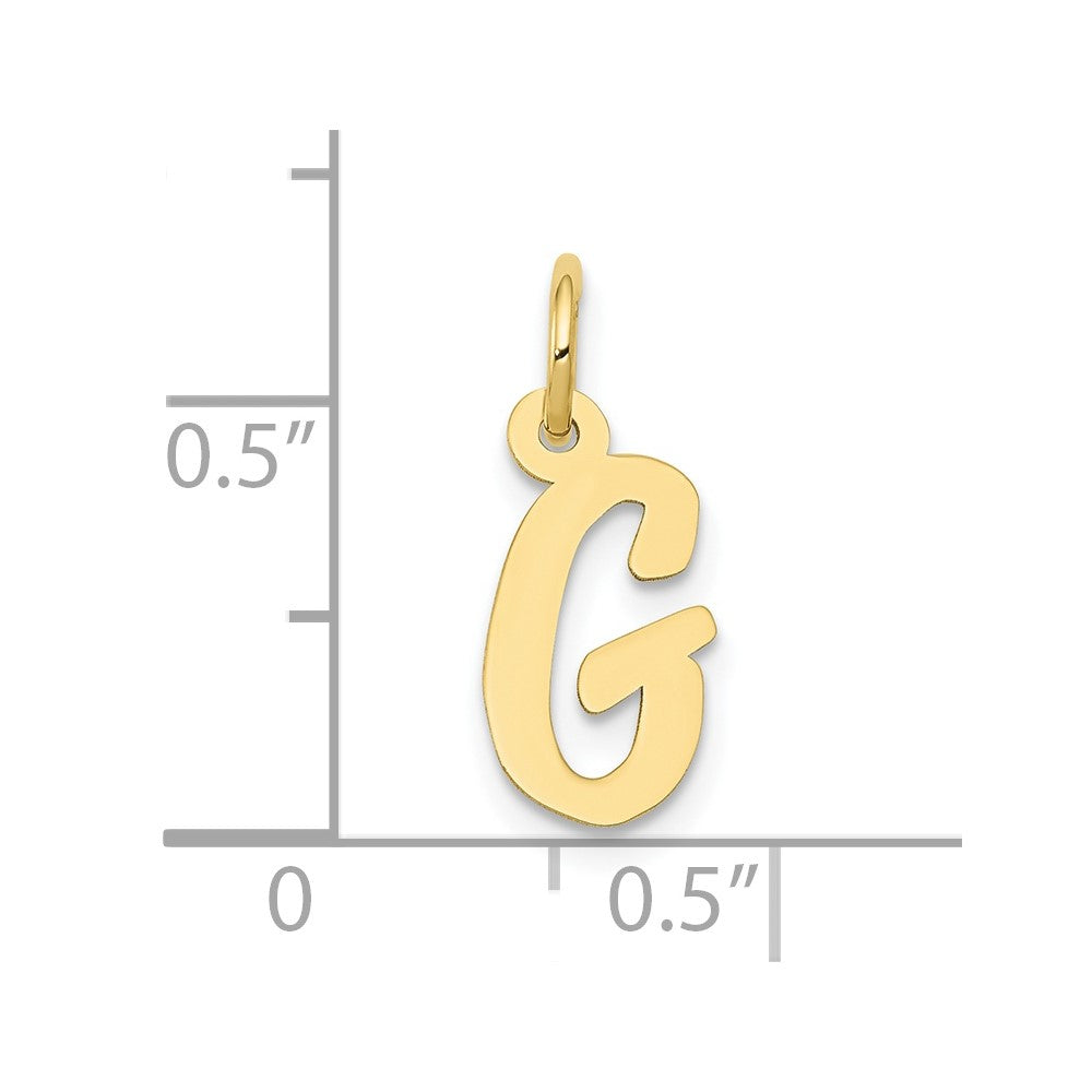 10k Small Script Initial G Charm
