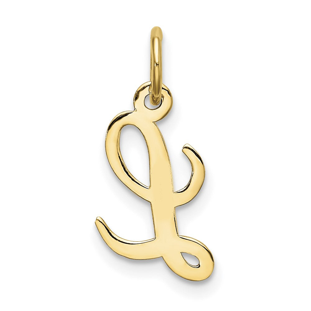 10k Small Script Initial L Charm