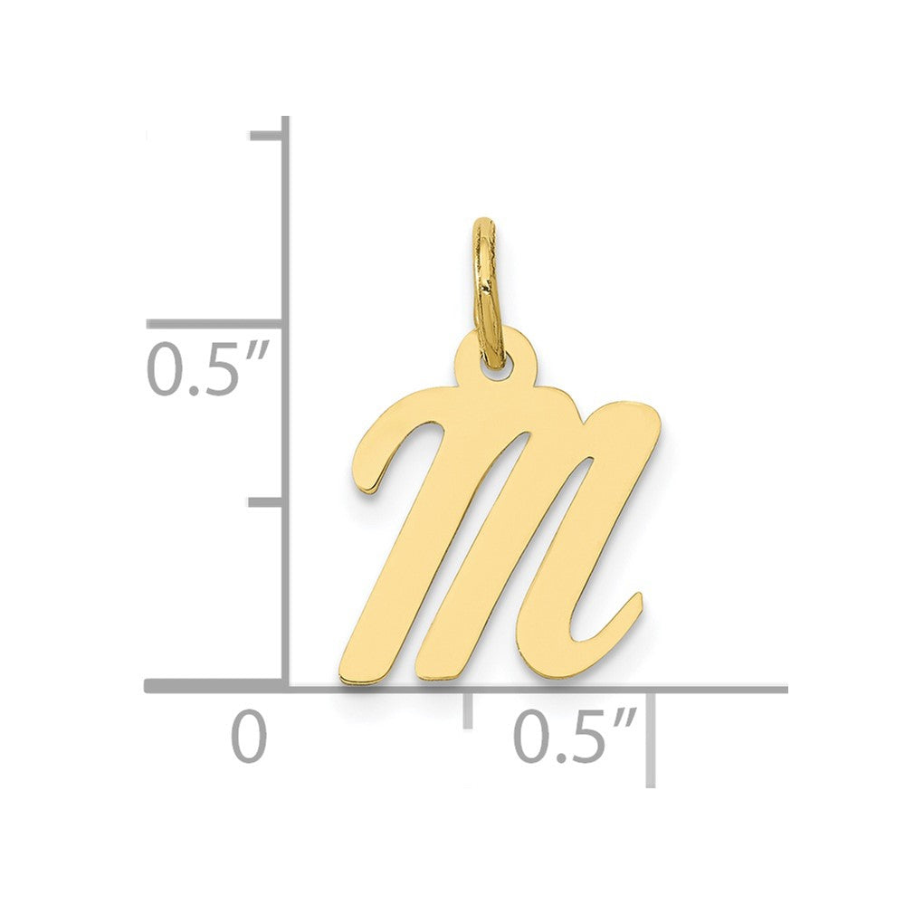 10k Small Script Initial M Charm