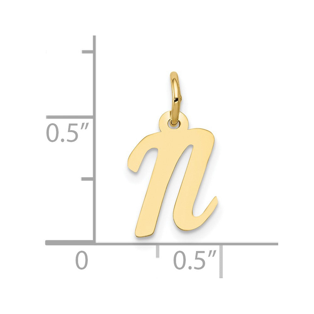 10k Small Script Initial N Charm