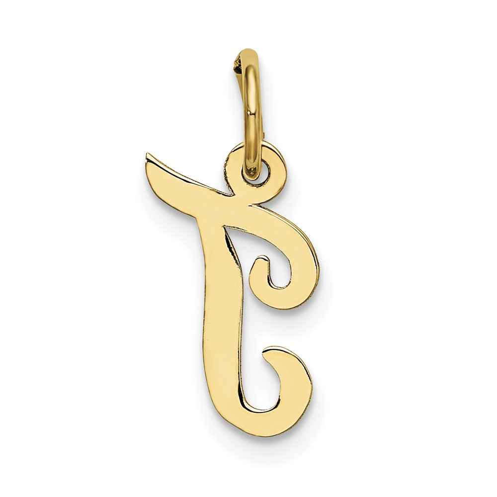 10k Small Script Initial T Charm