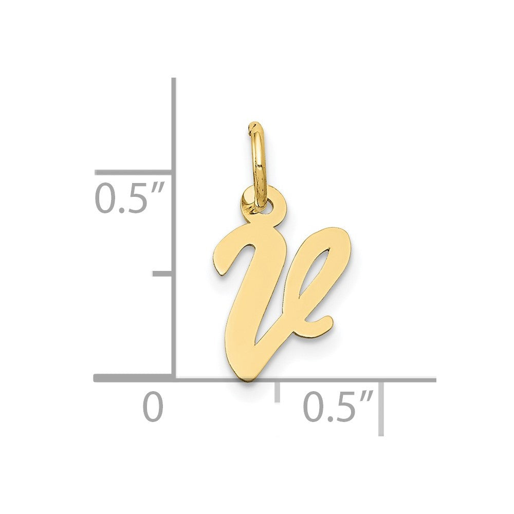 10k Small Script Initial V Charm