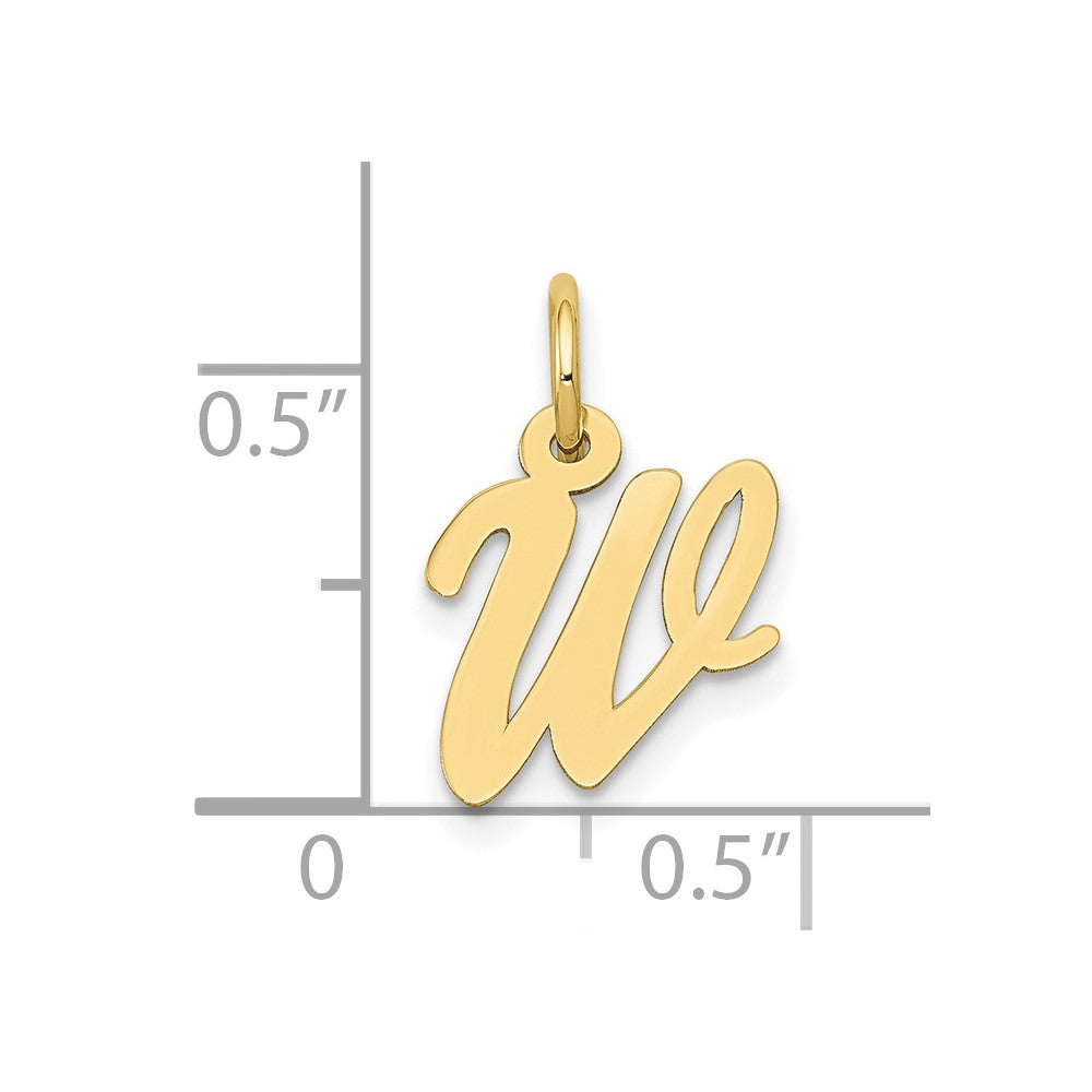 10k Small Script Initial W Charm