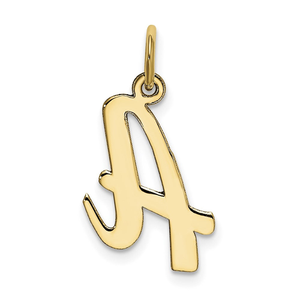 10K Medium Script Letter A Initial Charm