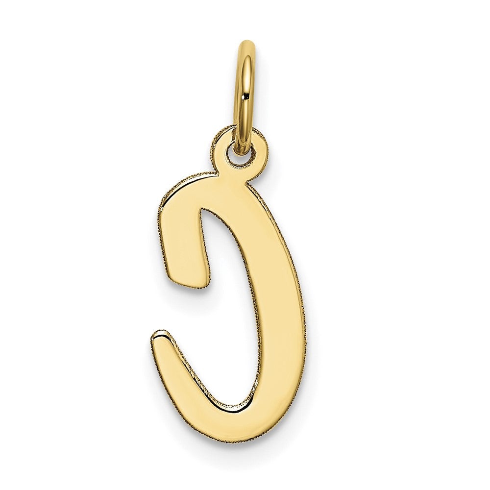 10K Medium Script Letter C Initial Charm