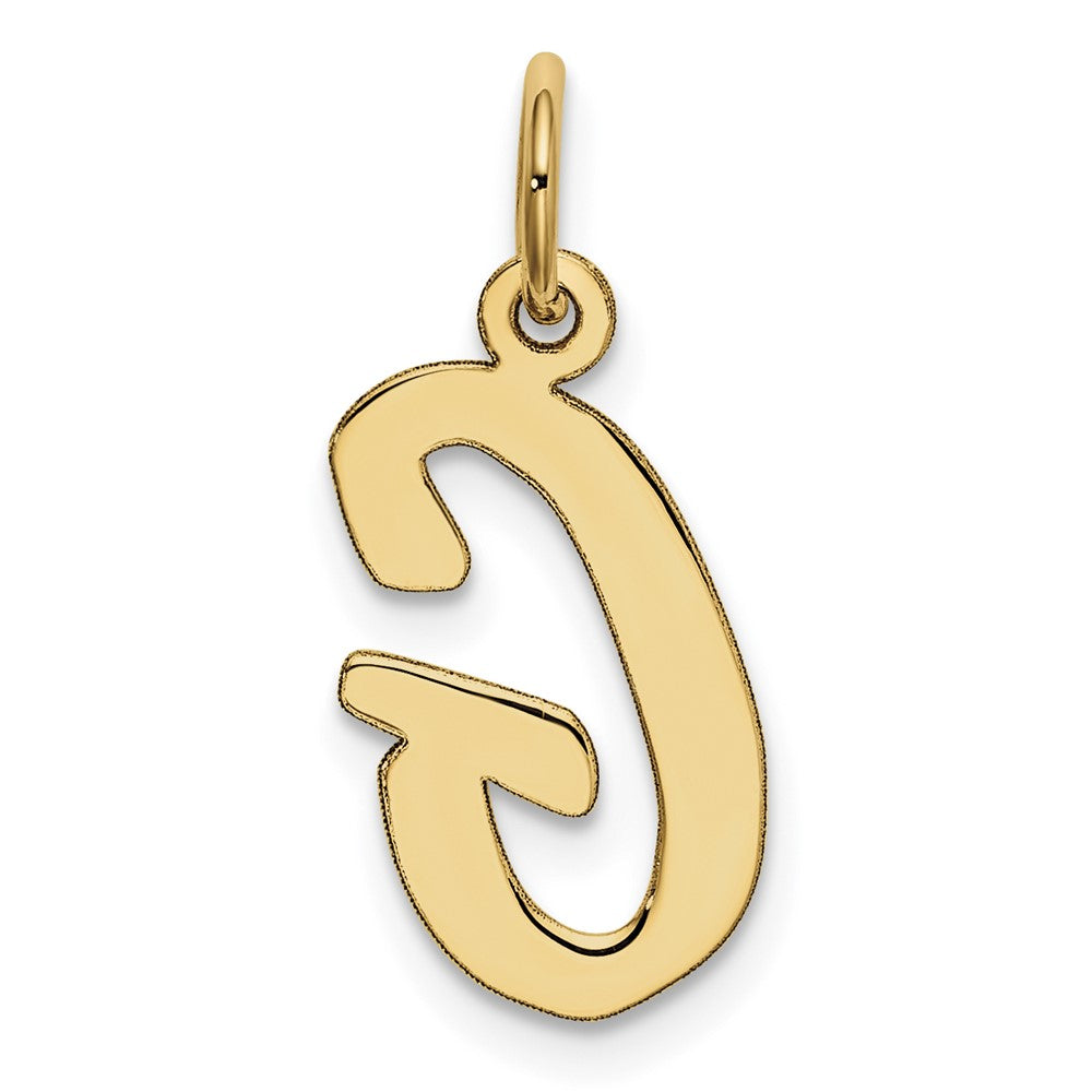 10K Medium Script Letter G Initial Charm