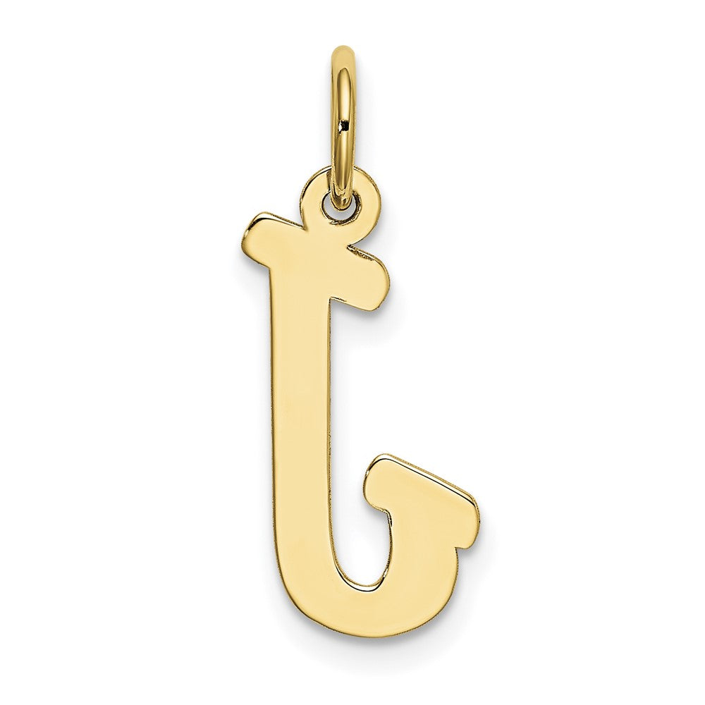 10K Medium Script Letter J Initial Charm