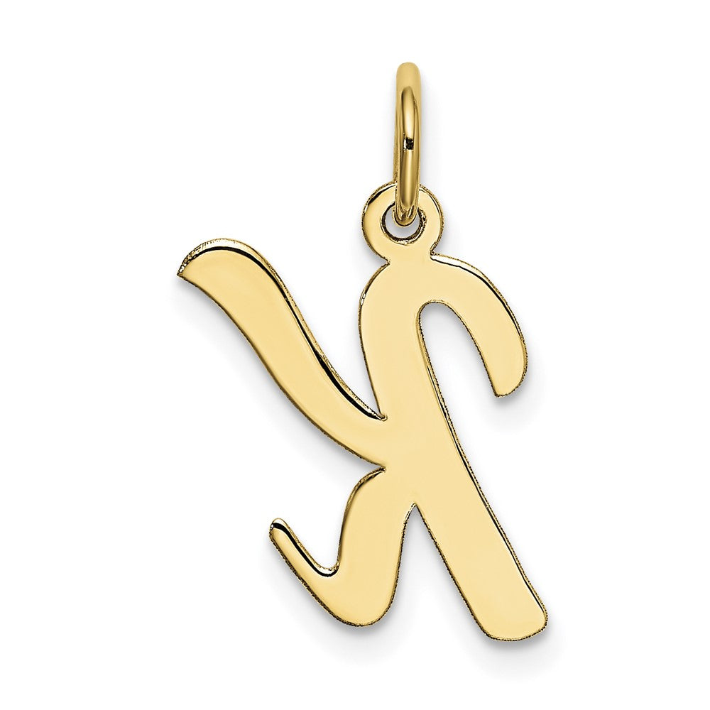 10K Medium Script Letter K Initial Charm