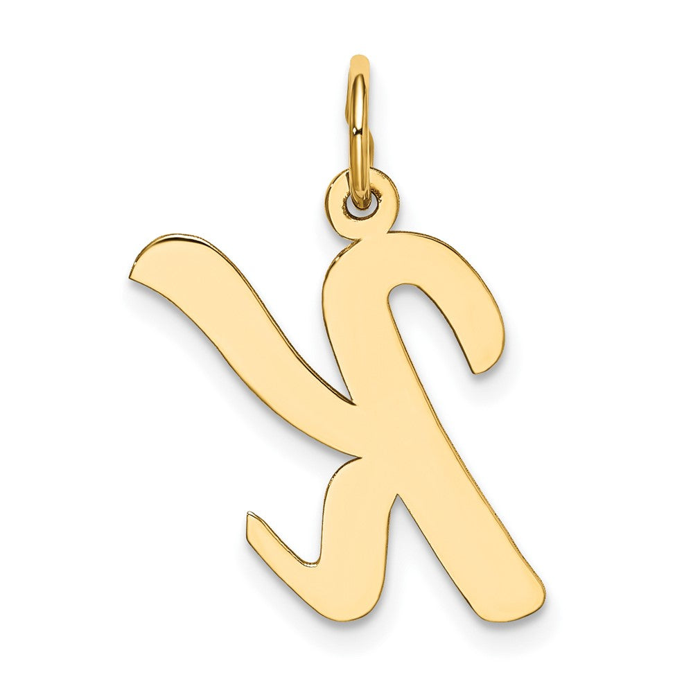 10k Large Script Letter K Initial Charm