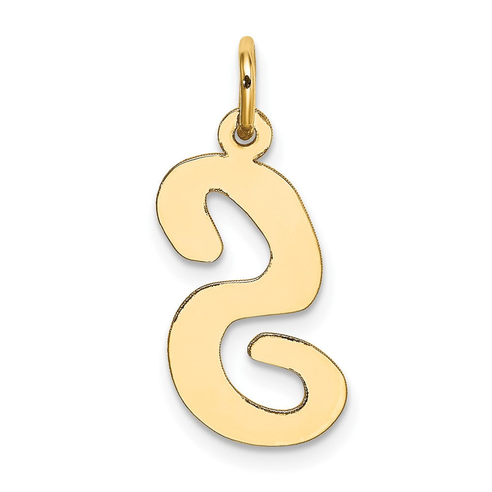 10k Large Script Letter S Initial Charm