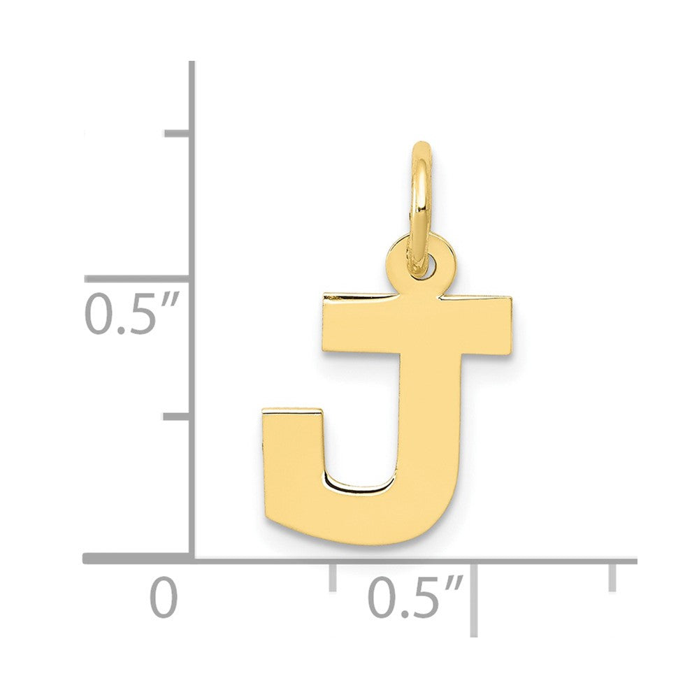 10k Small Block Initial J Charm