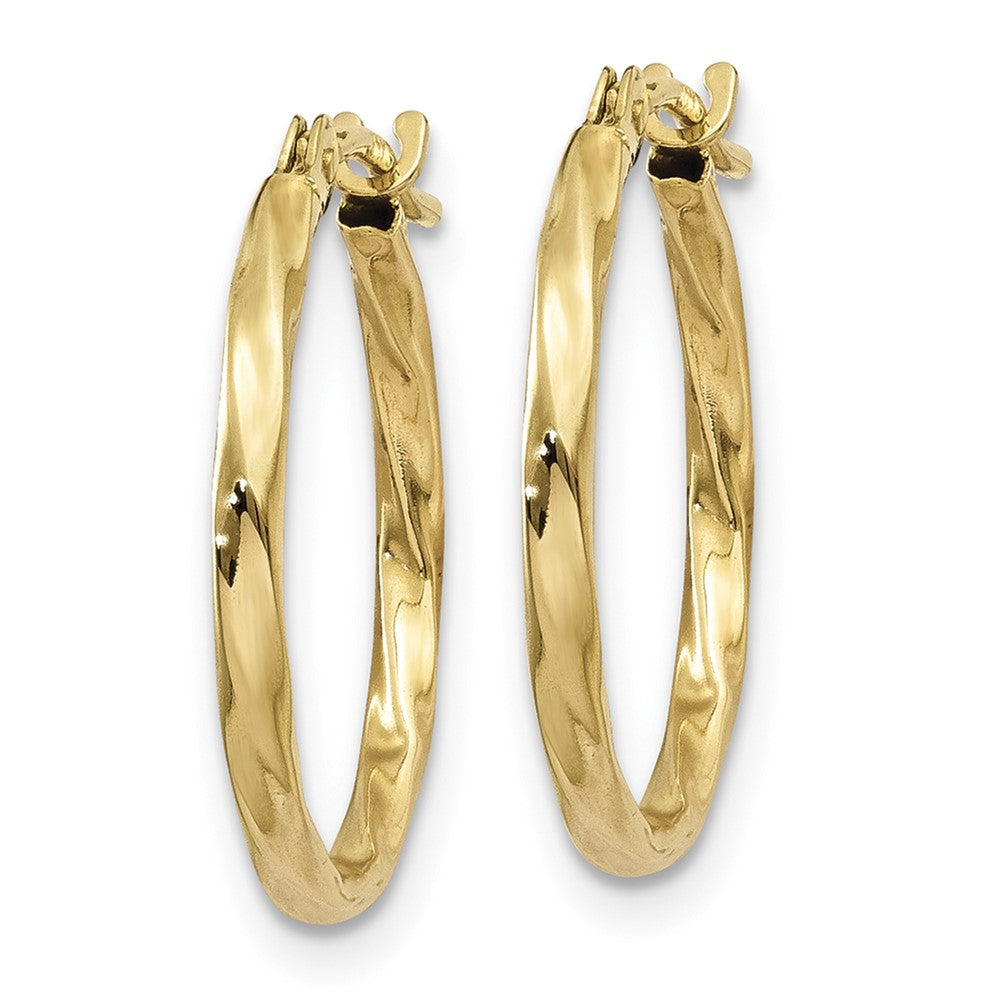 10k Twist Hoop Earrings