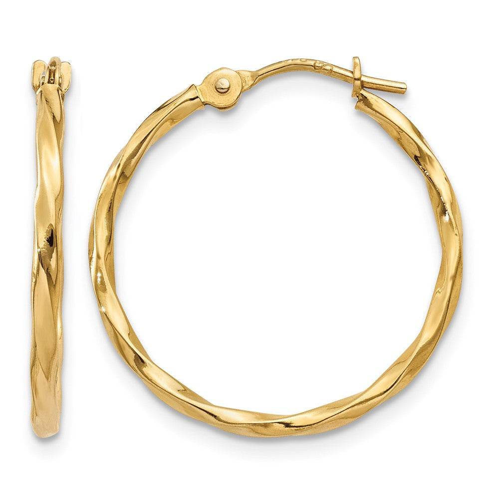 10k Twist Hoop Earrings
