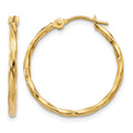 10k Twist Hoop Earrings