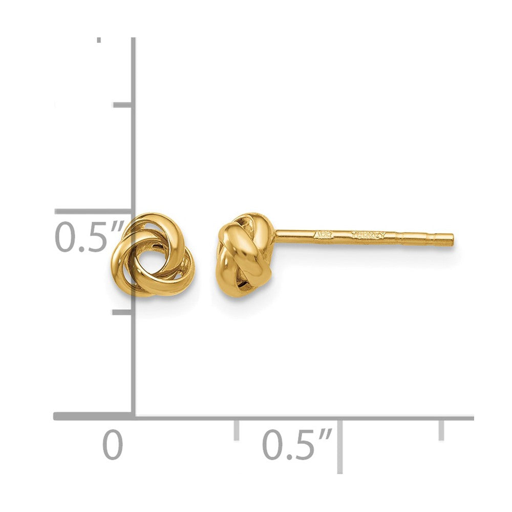 10k Polished Knot Post Earrings