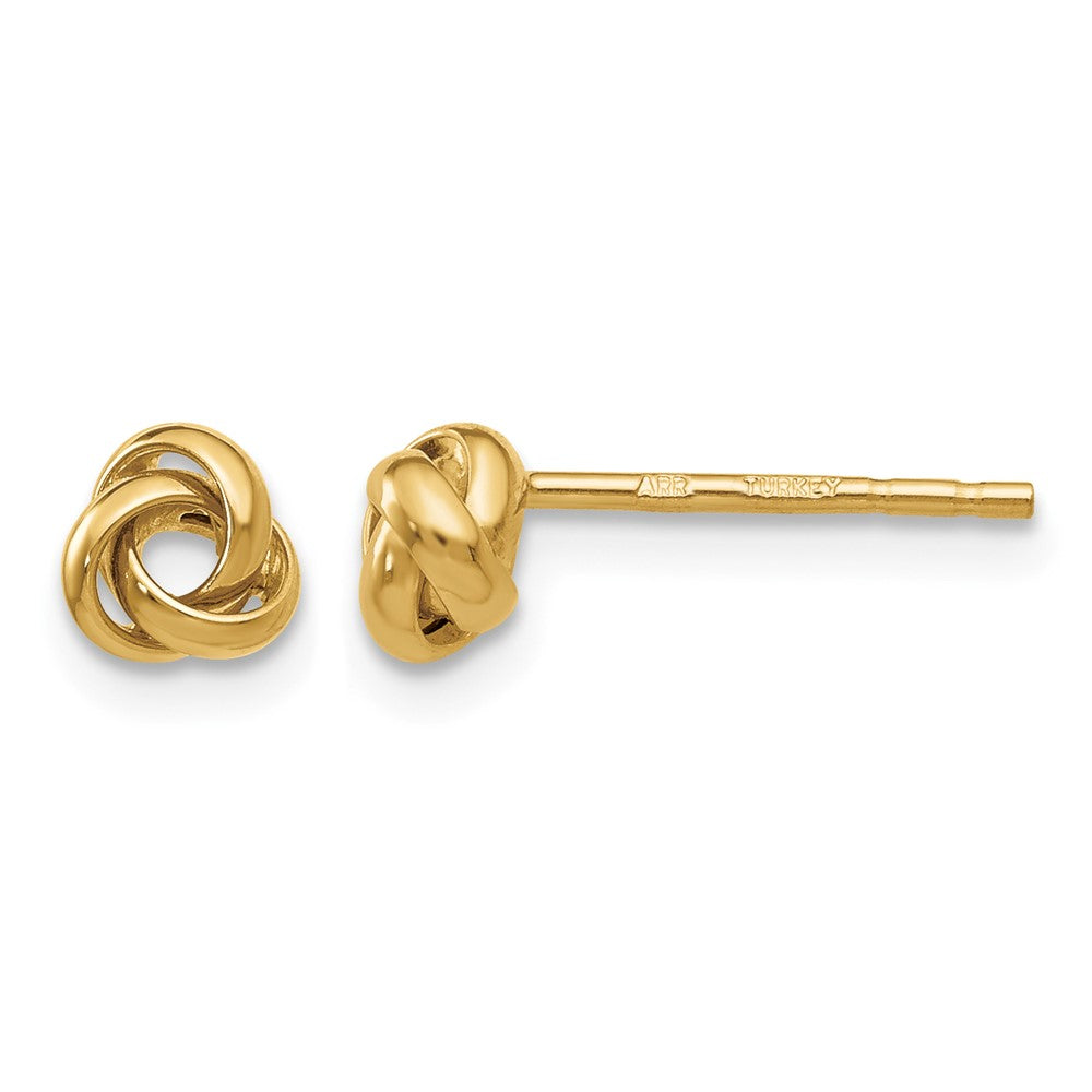 10k Polished Knot Post Earrings